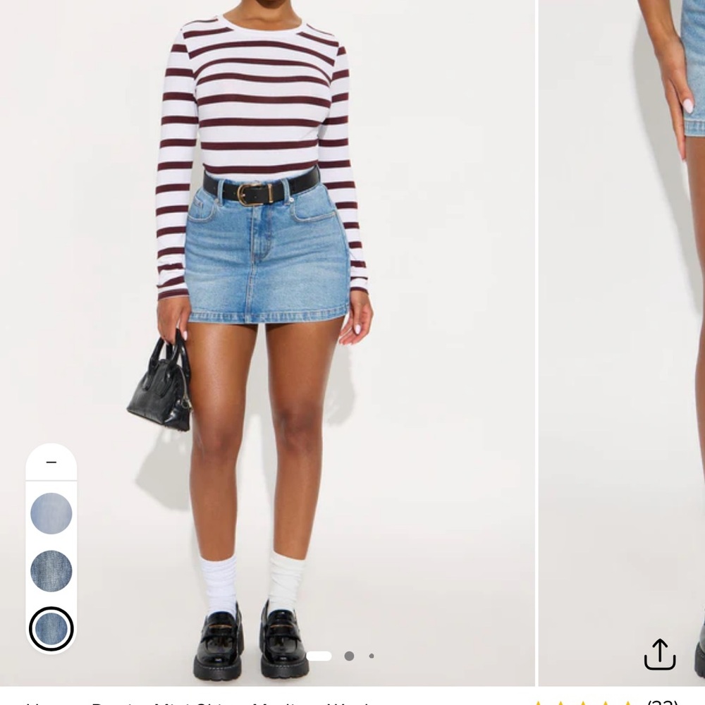 Mini denim skirt